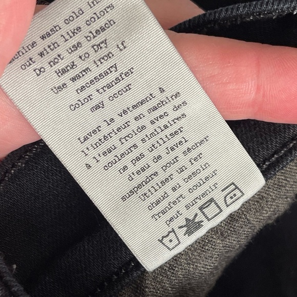 Rag and bone 10 inch Capri black raw jagged hem jeans - Picture 6 of 9